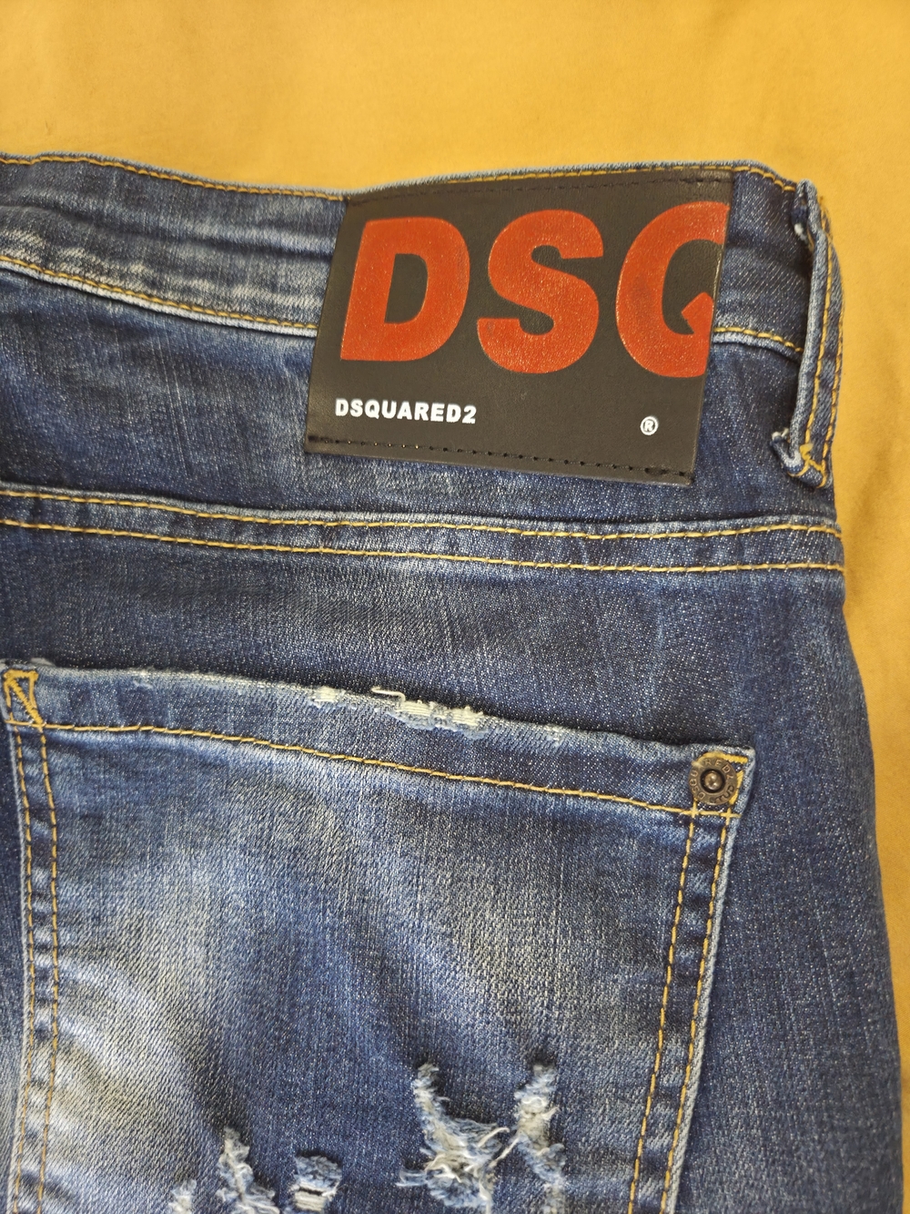 DSQUARED2 Men's Blue Distressed Denim Jeans